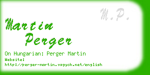 martin perger business card